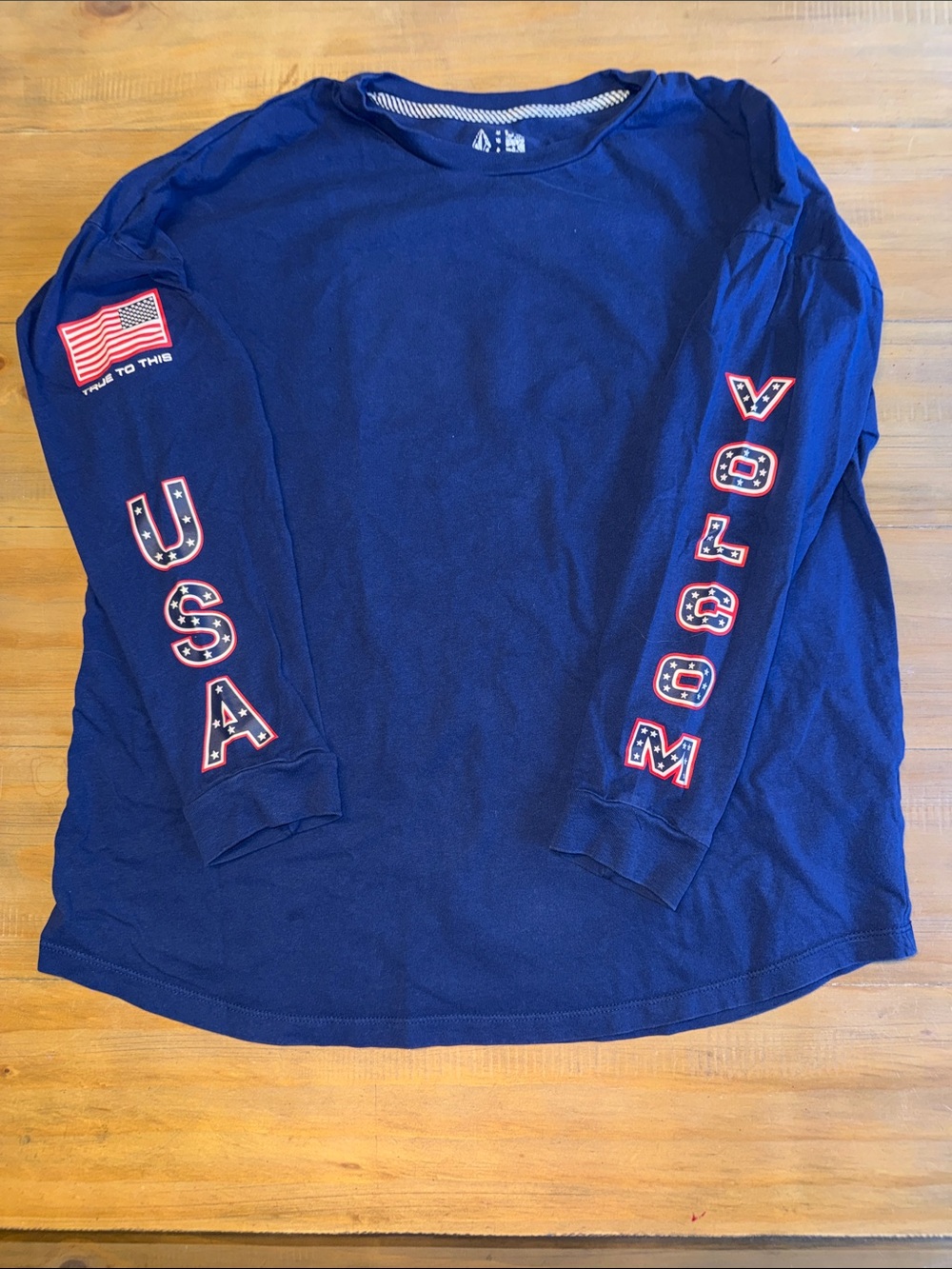 Volcom USA Snowboarding Navy Blue Crewneck Tee